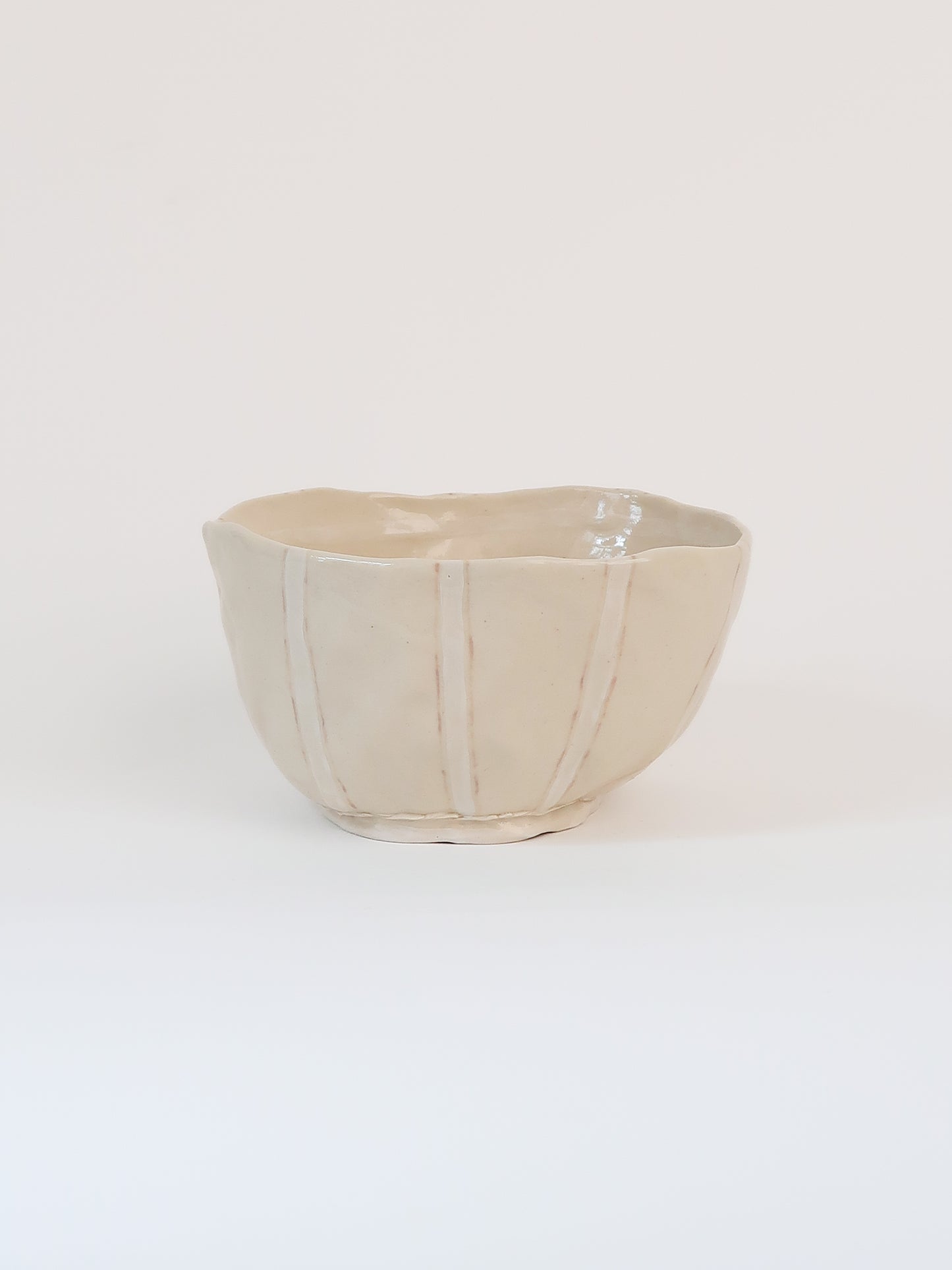 Small White Stripe Bowl