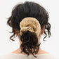Plissé Silk Scrunchie - Beige