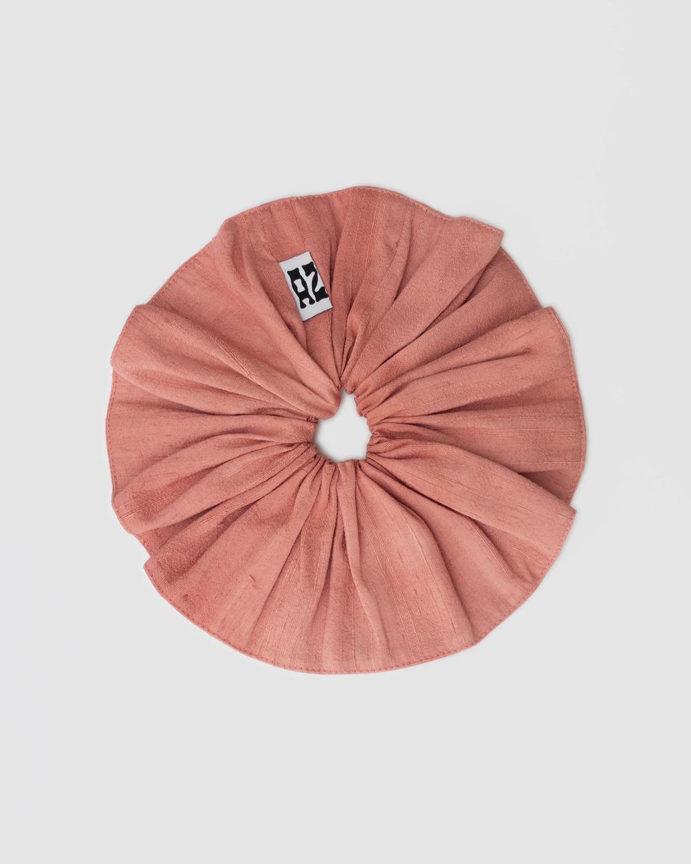 Raw Silk Scrunchie - Blush