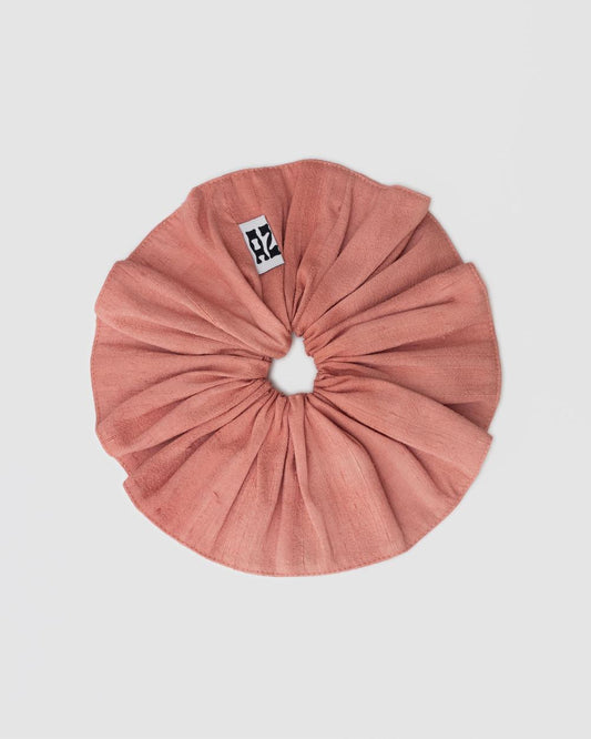 Raw Silk Scrunchie - Blush