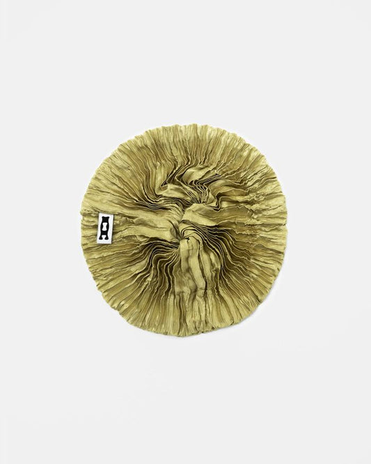 Plissé Silk Scrunchie - Pistachio