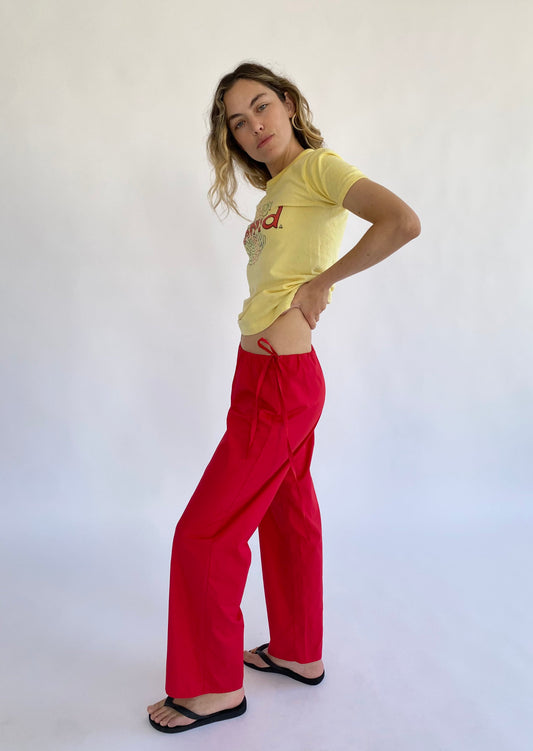 Tie Pants - Red