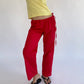 Tie Pants - Red