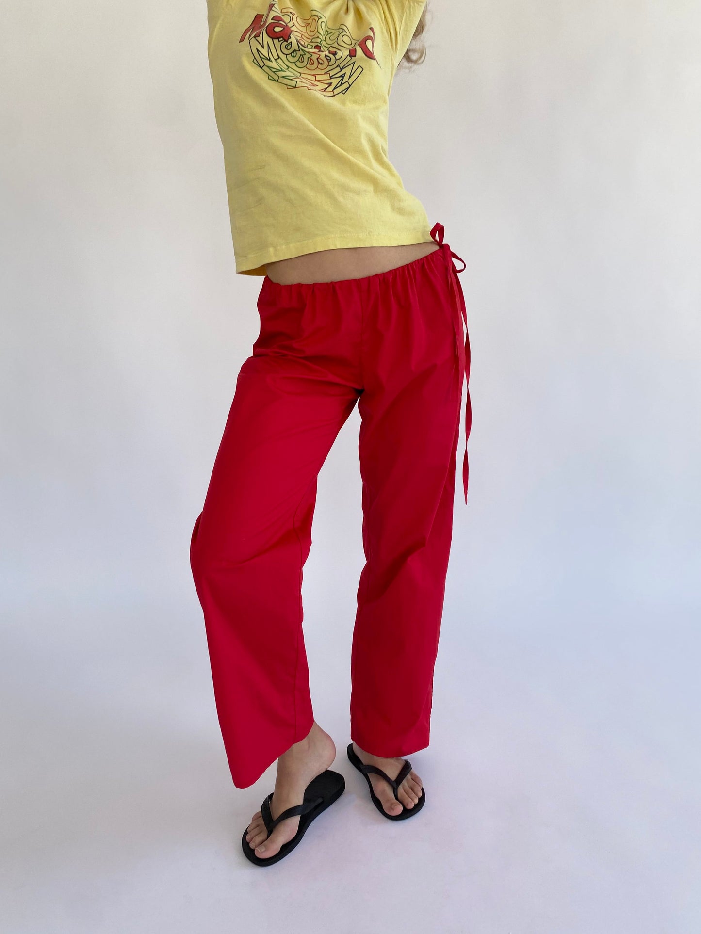 Tie Pants - Red