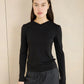 High V-Neck Long Sleeve - Black