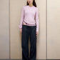 High V-Neck Long Sleeve - Blush