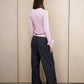 High V-Neck Long Sleeve - Blush