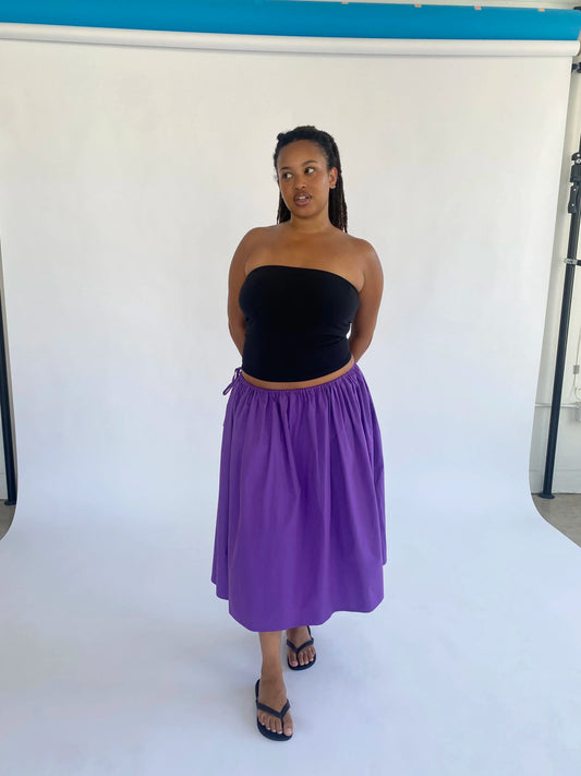 PRE ORDER: Tie Skirt - Purple