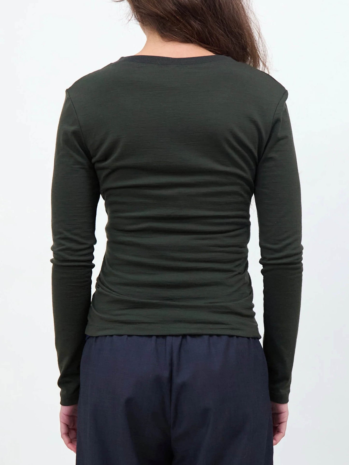 High V-Neck Long Sleeve - Khaki