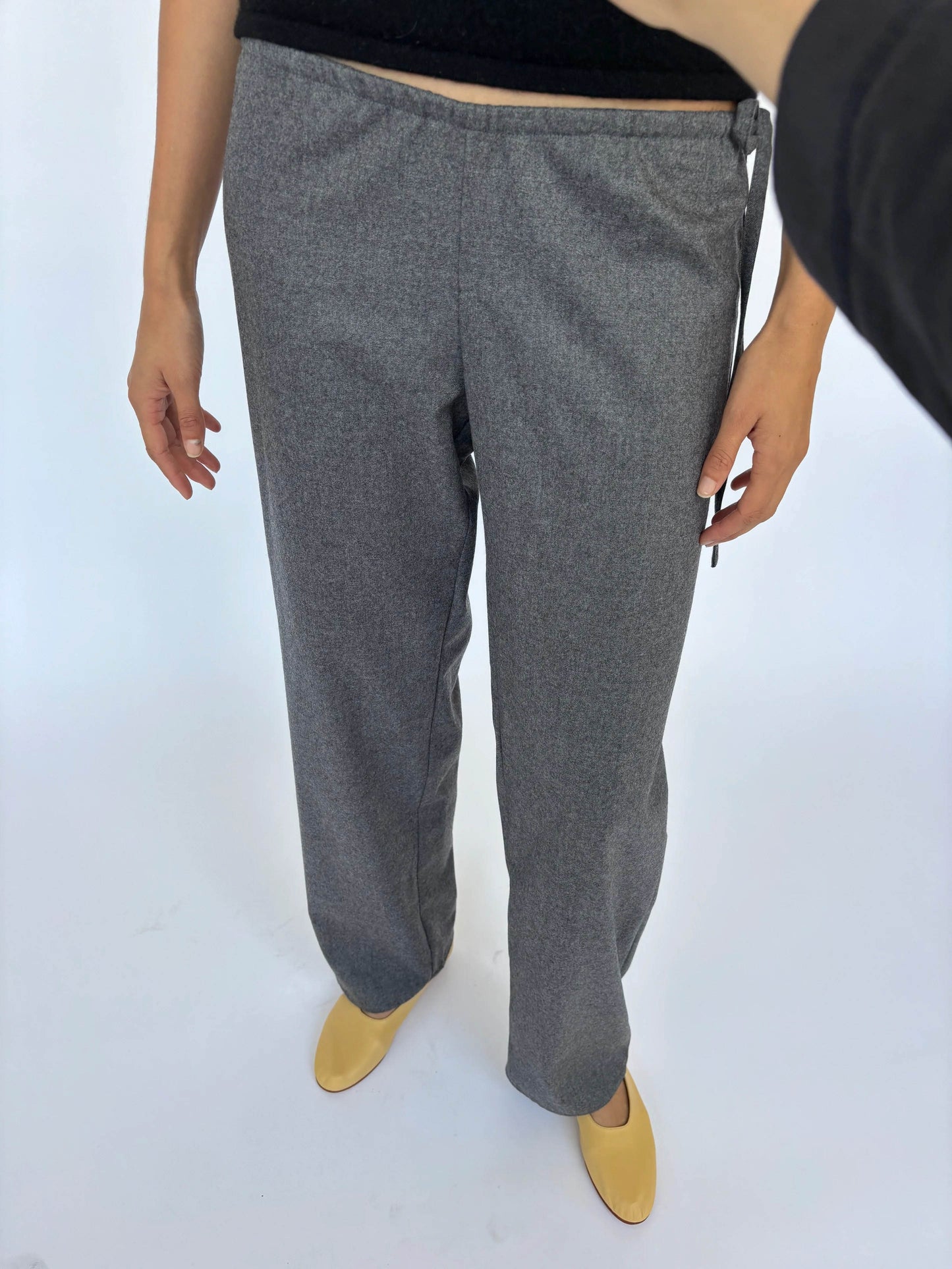 PRE ORDER: Wool Tie Pants - Grey