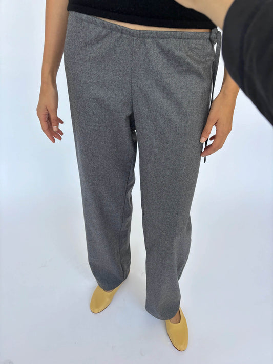 PRE ORDER: Wool Tie Pants - Grey