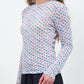 Bouquet Long Sleeve - Blue/Coral