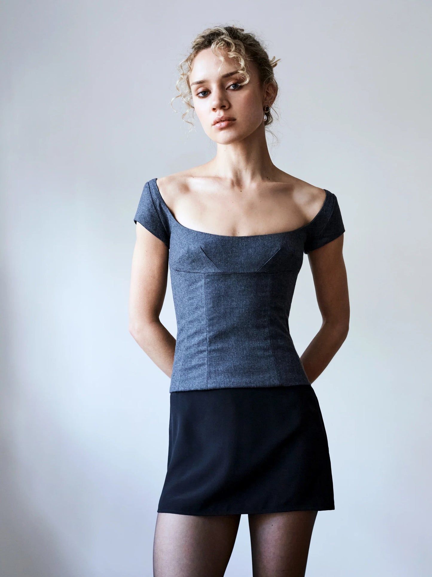 The Corselette - Grey Wool Rich Mélange
