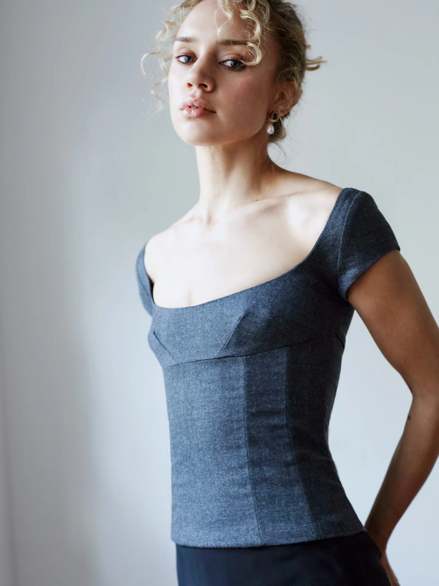 The Corselette - Grey Wool Rich Mélange