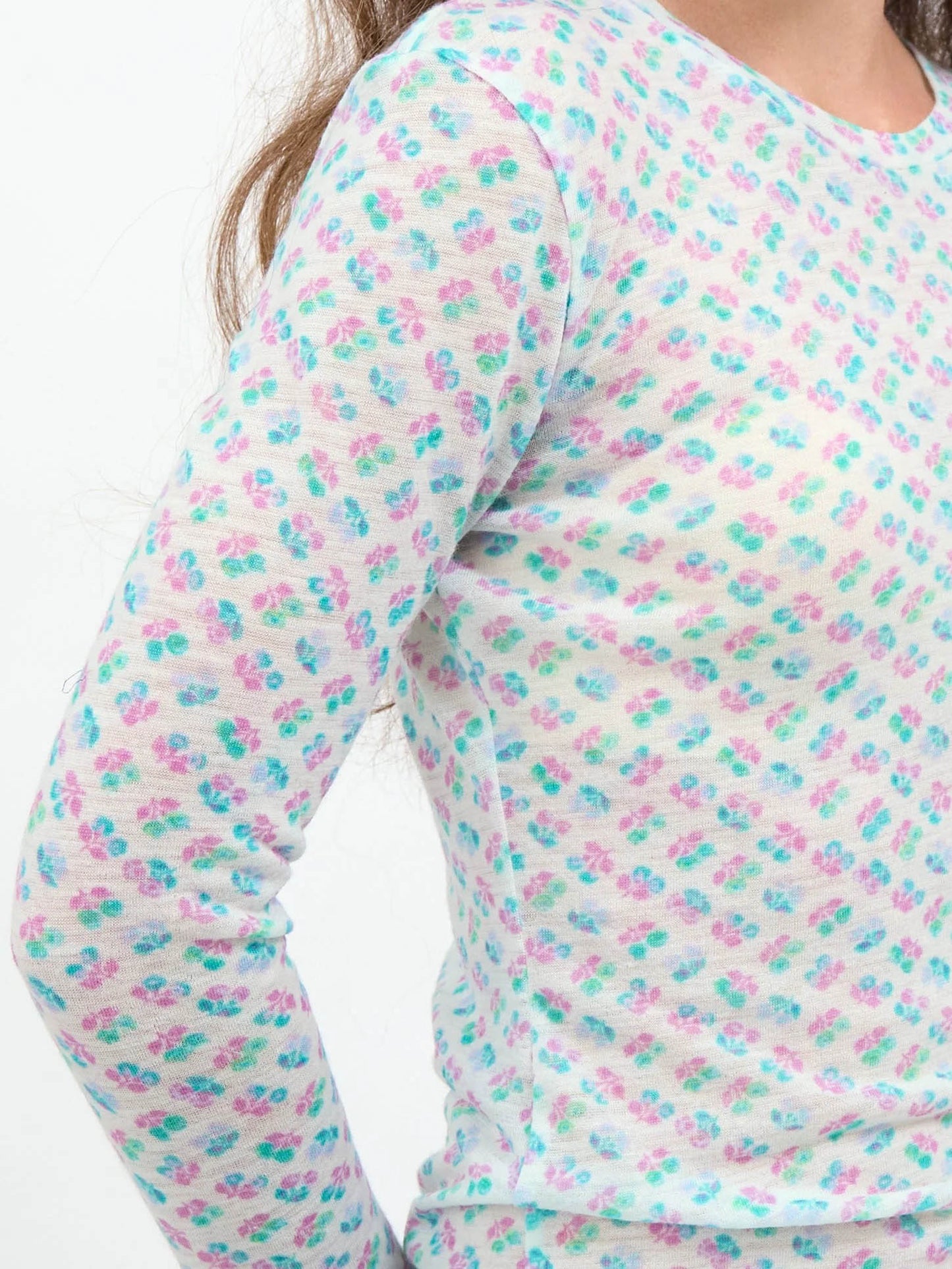Bouquet Long Sleeve - Pink/Green