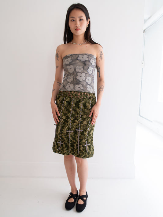 Midi Crochet Skirt - Forest