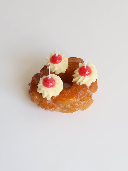 Cherry Donut Candle